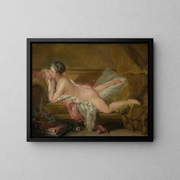 Fille au repos - François Boucher — inramlat konstverk på väggen