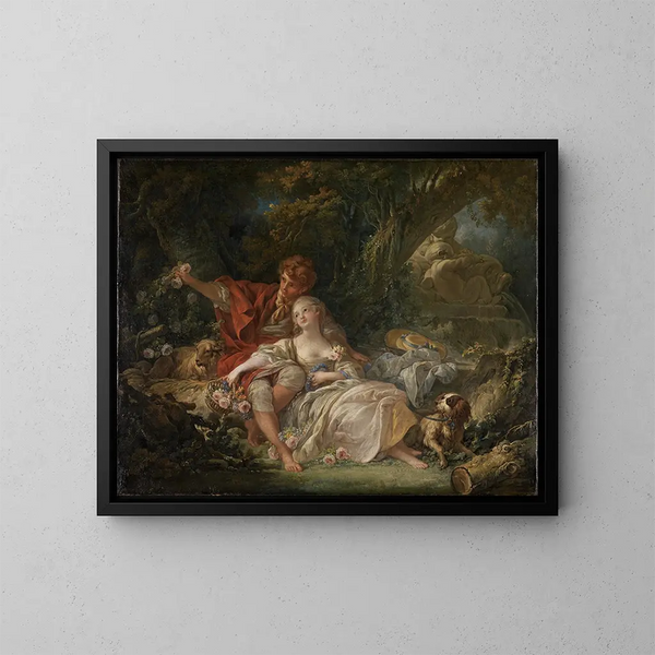 herdar och herdarinnor - François Boucher — inramlat konstverk på väggen