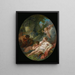Bacchantes endormies surprises par des satyres - François Boucher — inramlat konstverk på väggen