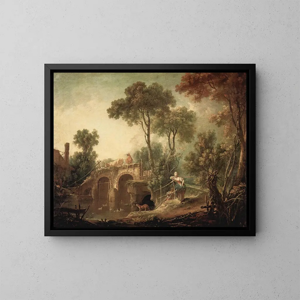 Le Pont - François Boucher — inramlat konstverk på väggen