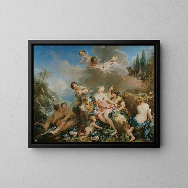 Le Viol d'Europe - François Boucher — inramlat konstverk på väggen