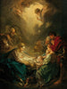 den heliga familjen som tar hand om den sovande Jesusbarnet - François Boucher — vy av konstverket