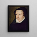 Porträtt av Catherine de Médicis 1519-1589 drottning av Frankrike - François Clouet — inramlat konstverk på väggen