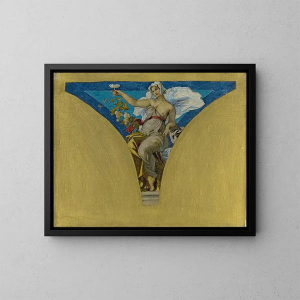 La Champagne - François Émile Ehrmann — inramlat konstverk på väggen