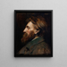 Portrait d'Auguste Rodin - François Flameng — inramlat konstverk på väggen