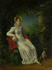 Caroline Ferdinand Louise de Sicile 1798-1870 Änka efter Charles Ferdinand hertig av Berry i Bagatelleparken vid Bois de Boulogne nära Paris - François Gérard — vy av konstverket