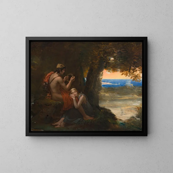 Daphnis och Chloe - François Gérard — inramlat konstverk på väggen
