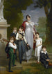 Porträtt av Louise-Antoinette-Scholastique Guéhéneuc Madame la Maréchale Lannes Duchess of Montebello med sina barn - François Gérard — vy av konstverket
