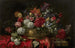 Vase de fleurs sur un entablement - François Habert — vy av konstverket