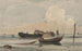 Bateaux sur une mer calme - François Louis Thomas Francia — vy av konstverket