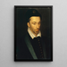Porträtt av Henri III 1551-1589, Frankrikes kung - François Quesnel — inramlat konstverk på väggen