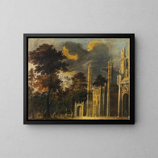 Franois de Nom - The beheading of a Saint in front of a cathedral.webp
