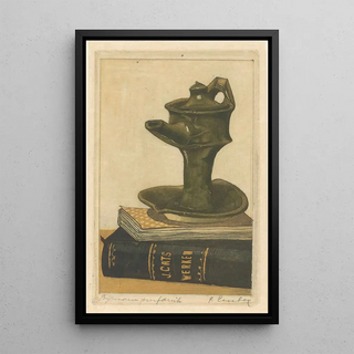 Frans Everbag - Stilleven met schenkkan en boeken.webp