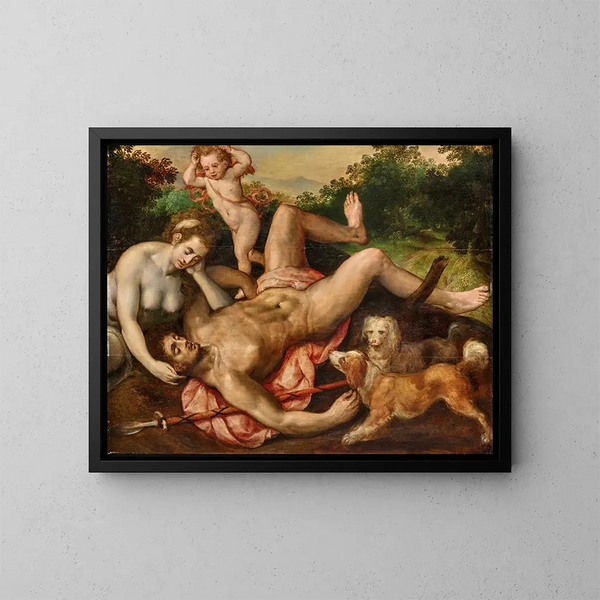 La Mort d'Adonis - Frans Floris — inramlat konstverk på väggen