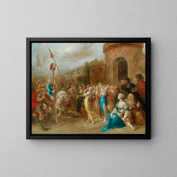 Le Triomphe de David - Frans Francken le Jeune — inramlat konstverk på väggen