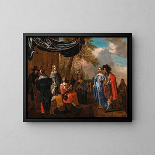 Frans Geffels - An elegant company on a terrace.webp