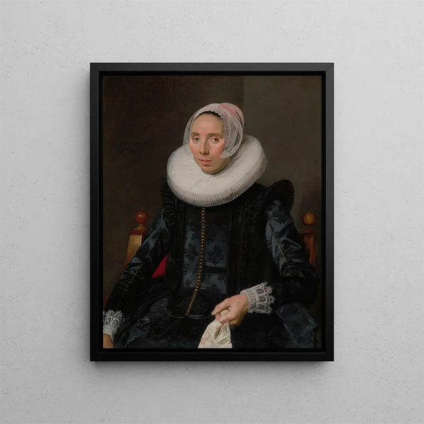 Portrait d'une dame - Frans Hals — inramlat konstverk på väggen
