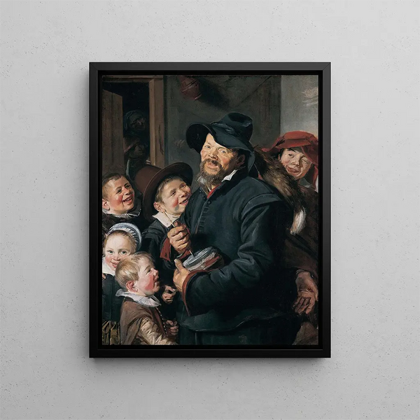 Le joueur de Rommel-Pot - Frans Hals — inramlat konstverk på väggen