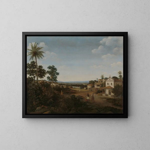 Landskap i Brasilien - Frans Post — inramlat konstverk på väggen