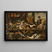 Hos fiskhandlaren - Frans Snyders — inramlat konstverk på väggen