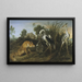 Fabel om räven och hägern - Frans Snyders — inramlat konstverk på väggen