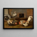 Coqs de combat - Frans Snyders — inramlat konstverk på väggen