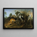 Le Renard rendant visite au héron - Frans Snyders — inramlat konstverk på väggen
