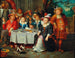 En elegant sällskap vid bordet - Frans Xaver Hendrick Verbeeck — vy av konstverket