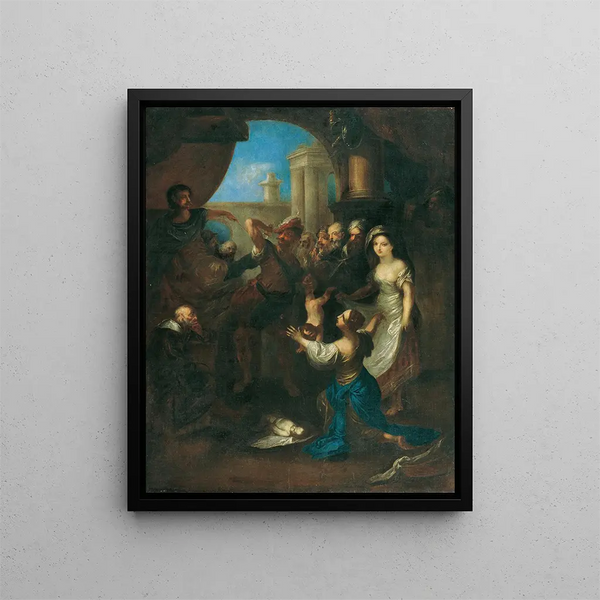 Salomos dom - Franz Anton Maulbertsch — inramlat konstverk på väggen