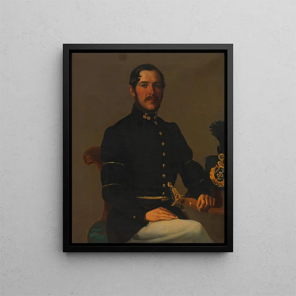 Georg Ritter von Hofmann, bergkapten vid den kejserliga och kungliga österrikiska gruvmyndigheten - Franz Eybl — inramlat konstverk på väggen