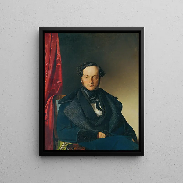 Monsieur Nadassy - Franz Eybl — inramlat konstverk på väggen