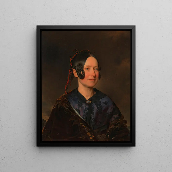 Sofie Fick, svägerska till Rudolf von Arthaber - Franz Eybl — inramlat konstverk på väggen
