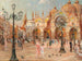 Venise, en livlig scen på Sankt Markus plats - Franz Guillery — vy av konstverket