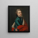Porträtt av kungen Stanislas Auguste - Franz Ignaz Molitor — inramlat konstverk på väggen