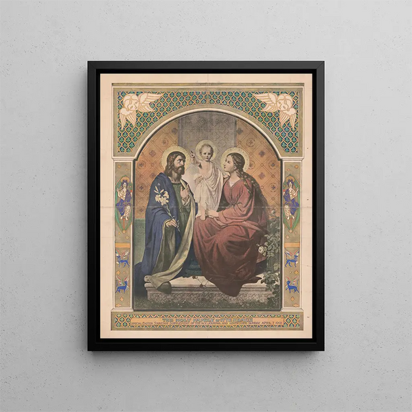 La Sainte Famille - Franz Ittenbach — inramlat konstverk på väggen