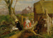Le peintre et promeneur dans le paysage idyllique - Franz Krammer — vy av konstverket