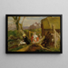 Le peintre et promeneur dans le paysage idyllique - Franz Krammer — inramlat konstverk på väggen