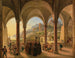 Vue d'Amalfi depuis le porche de la cathédrale - Franz Ludwig Catel — vy av konstverket
