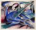 den drömmande hästen - Franz Marc — vy av konstverket