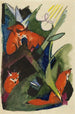 Quatre renards - Franz Marc — vy av konstverket