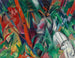 Under regnet - Franz Marc — vy av konstverket