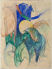 Mandrill - Franz Marc — vy av konstverket