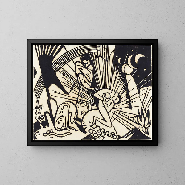 Reconciliation - Franz Marc — inramlat konstverk på väggen