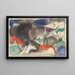 Bœuf rouge - Franz Marc — inramlat konstverk på väggen
