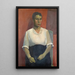 Portrait d'une dame en blouse blanche - Franz Marent — inramlat konstverk på väggen
