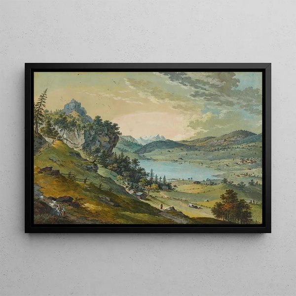 Vue du lac de Lungern - Franz Niklaus König — inramlat konstverk på väggen