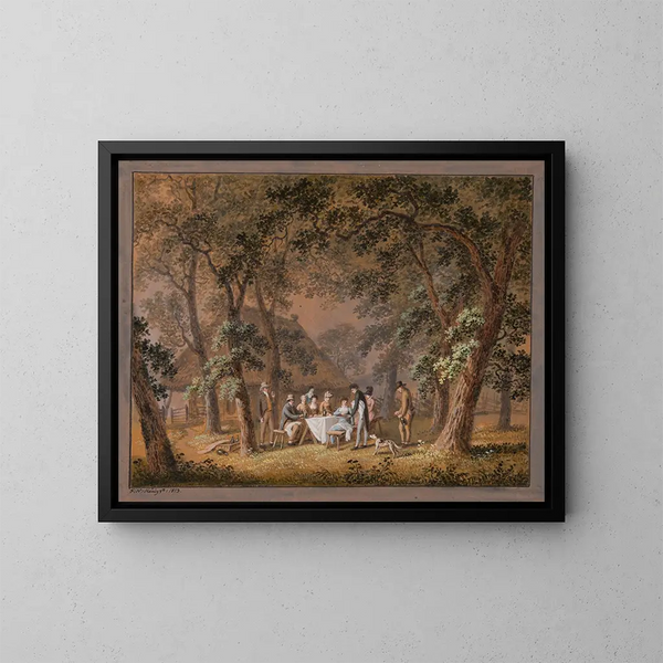 Le Déjeuner champêtre au Schpfenwald - Franz Niklaus König — inramlat konstverk på väggen