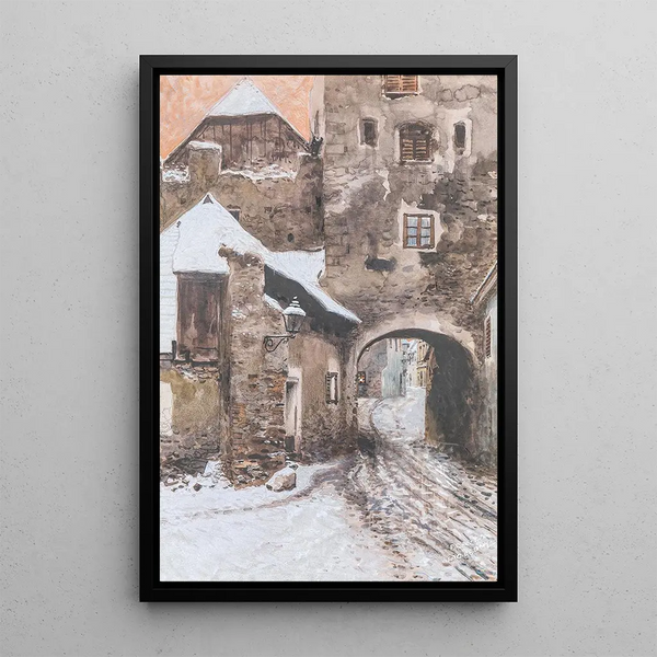 Franz Poledne - Kremser Tor in Drnstein im Winter.webp