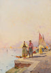 En solig dag i Venedig - Franz Richard Unterberger — vy av konstverket