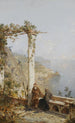 Amalfi ovanför Neapels bukta - Franz Richard Unterberger — vy av konstverket